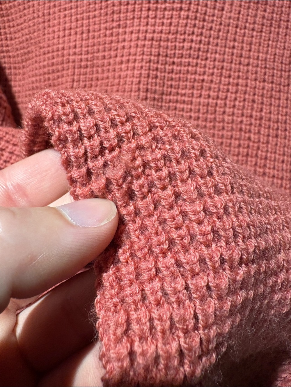 Merino Wool Blend Kersh Waffle Knit Sweater Crewneck Size Large Fall Winter - Picture 10 of 11